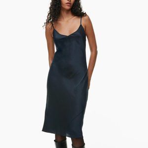 Aritzia Wilfred Only Slip Satin Midi Dress